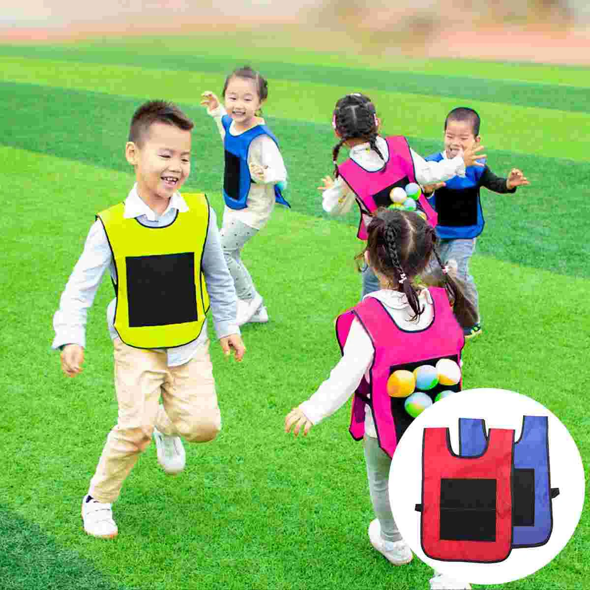 12 Pcs Kids Outdoor Toys Sticky Vest for Ball Props Bumper Balls Parent-child 6