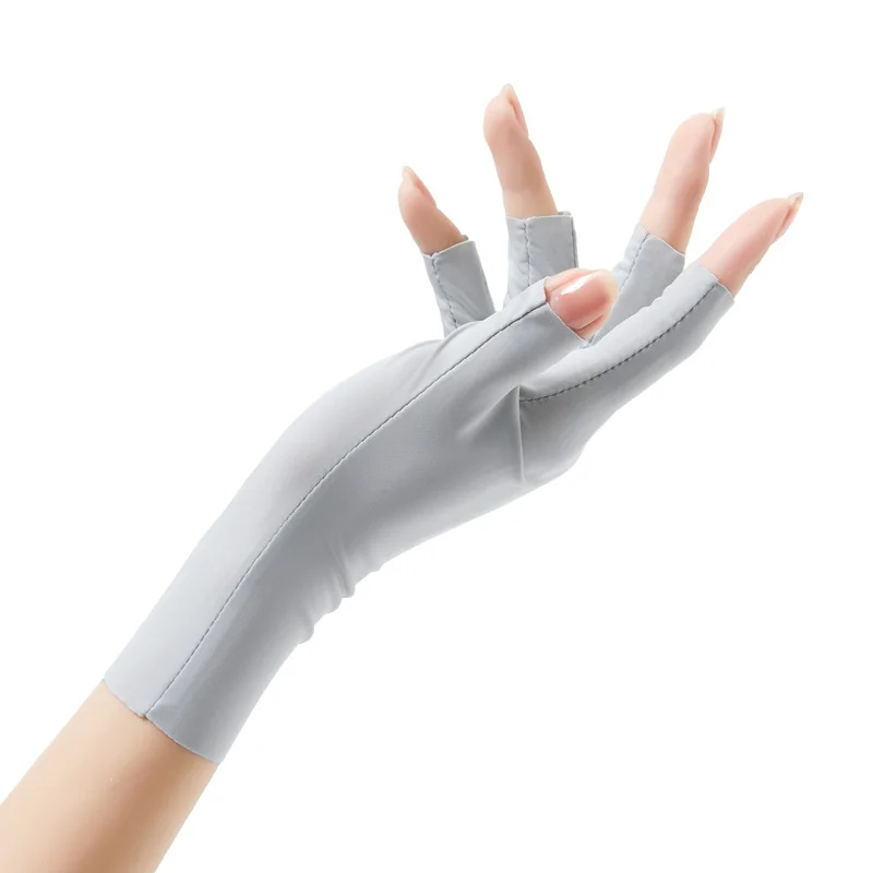 1 Pair Fingerless Gloves Summer Sunscreen UV Protection Multicolor Gloves Woman Driving Gloves Stretch Female Touchscreen 6