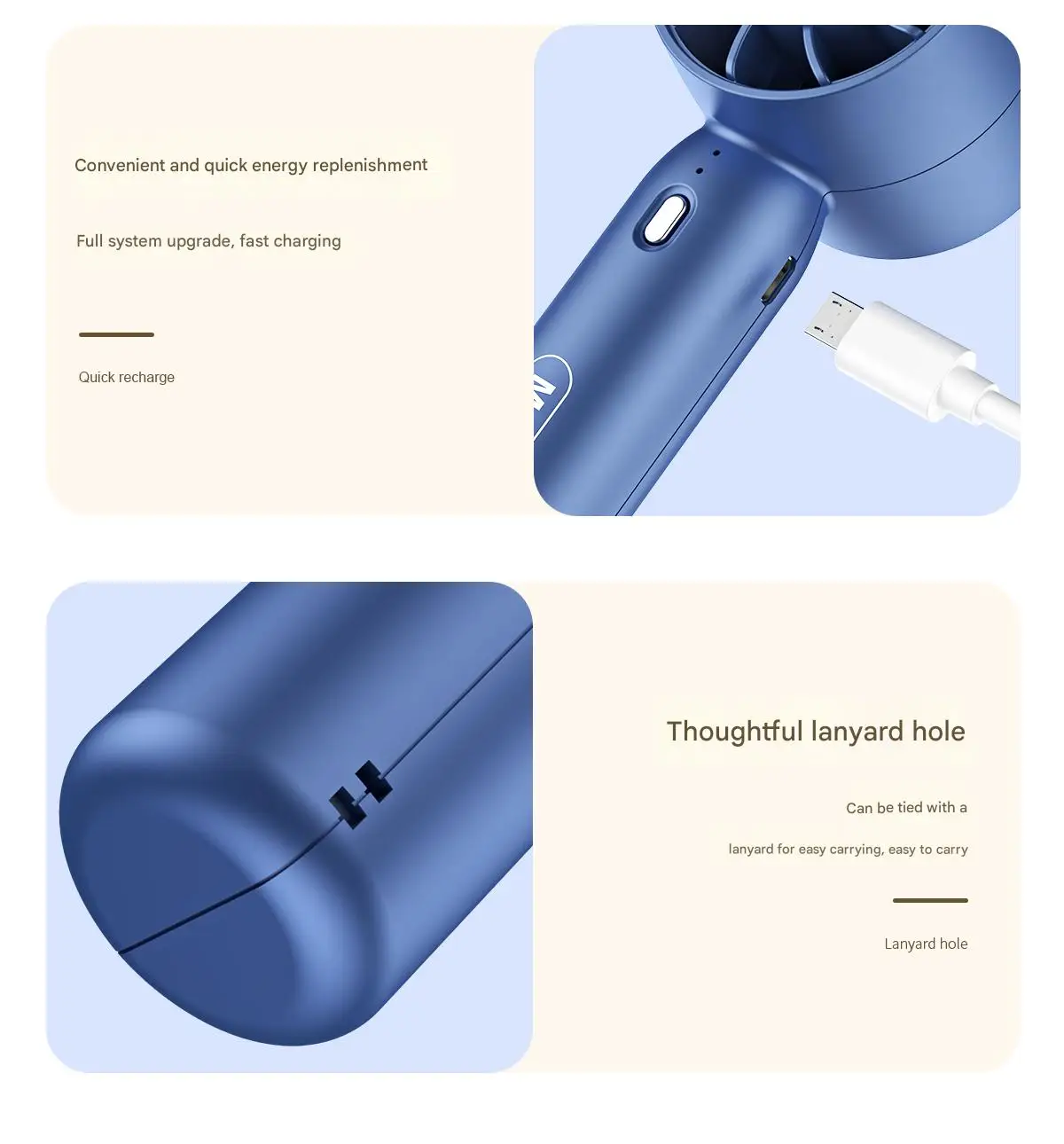 Turbo handheld small fan USB charging mini outdoor portable lightweight desktop stand with long-lasting battery life image 12