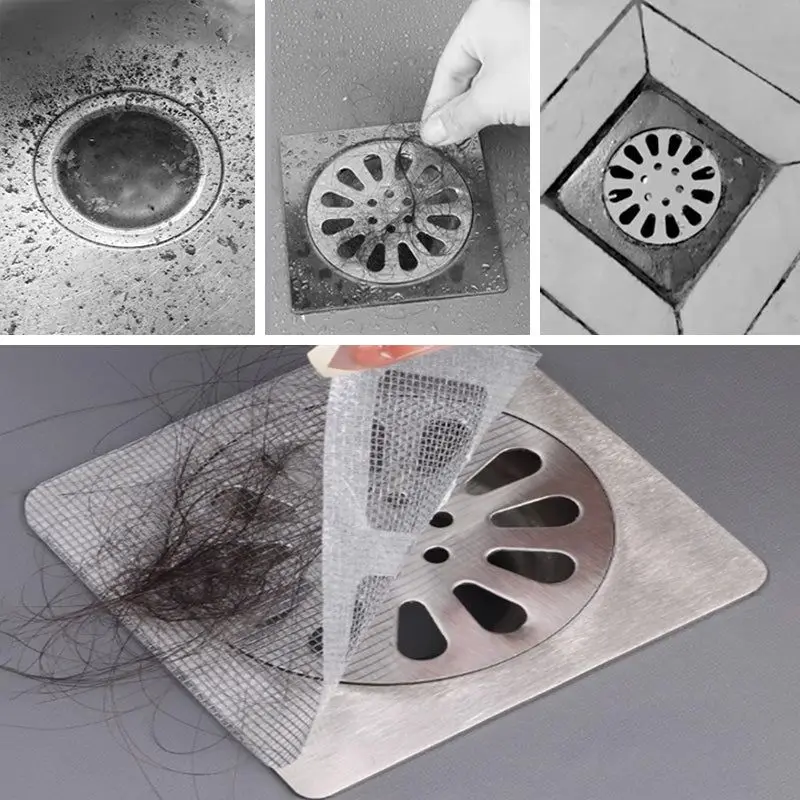 Disposable Floor Drain Sticker Bathroom Hair Catcher Stopper