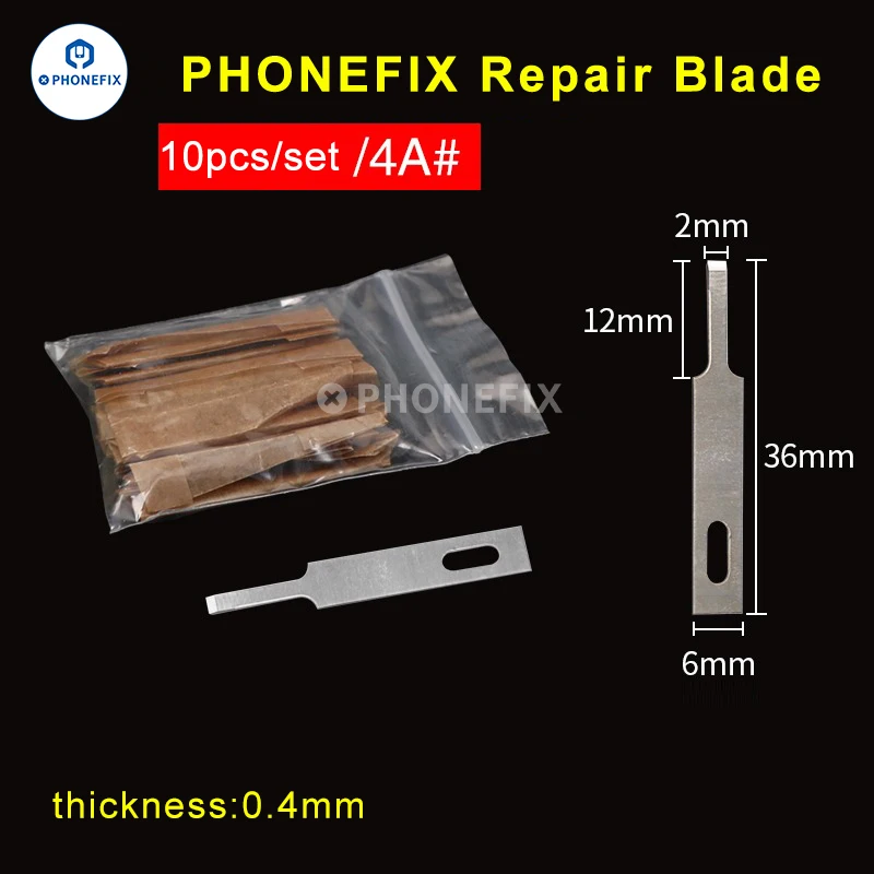 10 Stück Skalpellmesserklingen # 4A # 11 # 18 Gravur rutschfeste Metall-Ersatz-BastelklingenMainboard PCB SMD PCB Reparatur Handwerkzeuge – Detail 8