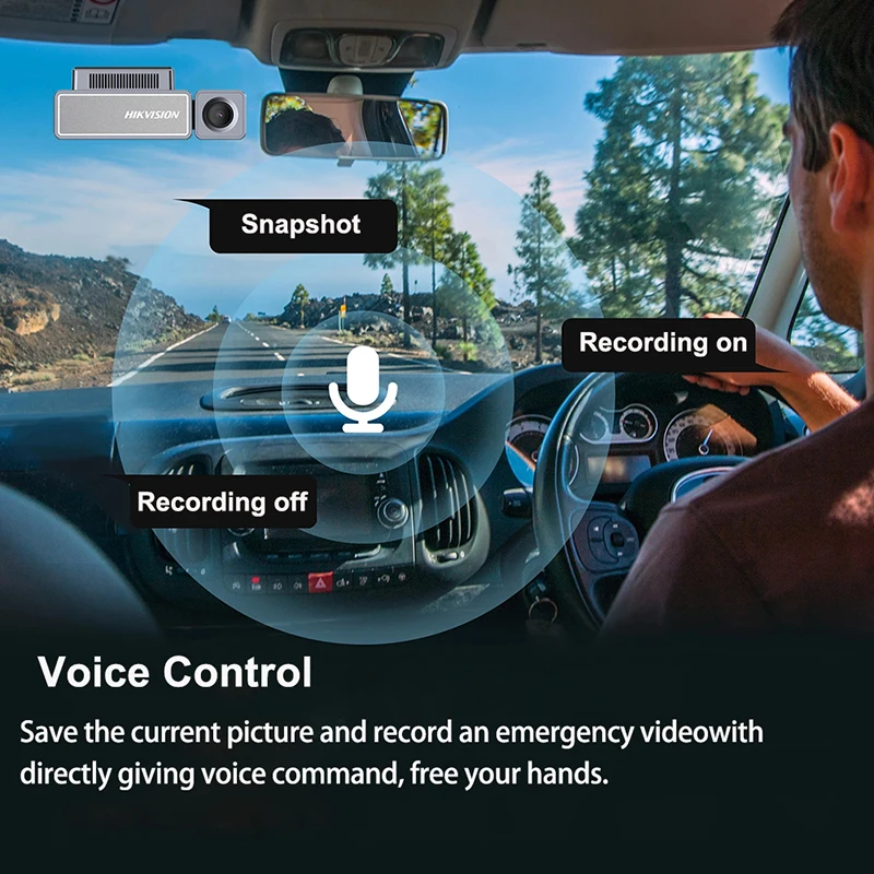 ڵ DVR Hikvision C8 4K Ʈ   ķ, ڵ 5GHz Wifi APP    ĸ麸 ī޶ G-Senso  ȭ
