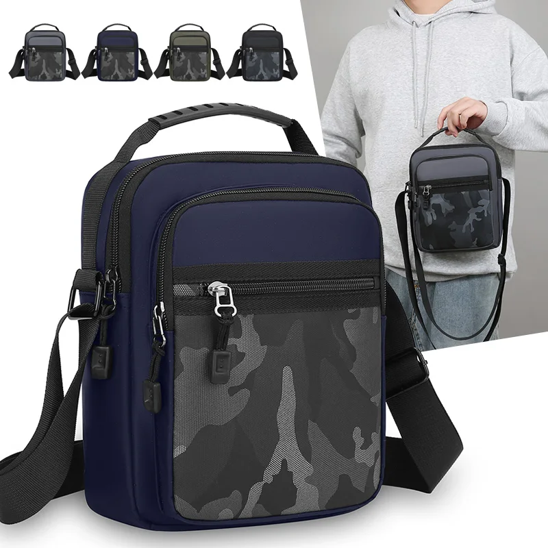 Men's crossbody bag, shoulder bag, vintage handbag, business bag, briefcase, with handle and adjustable shoulder strap