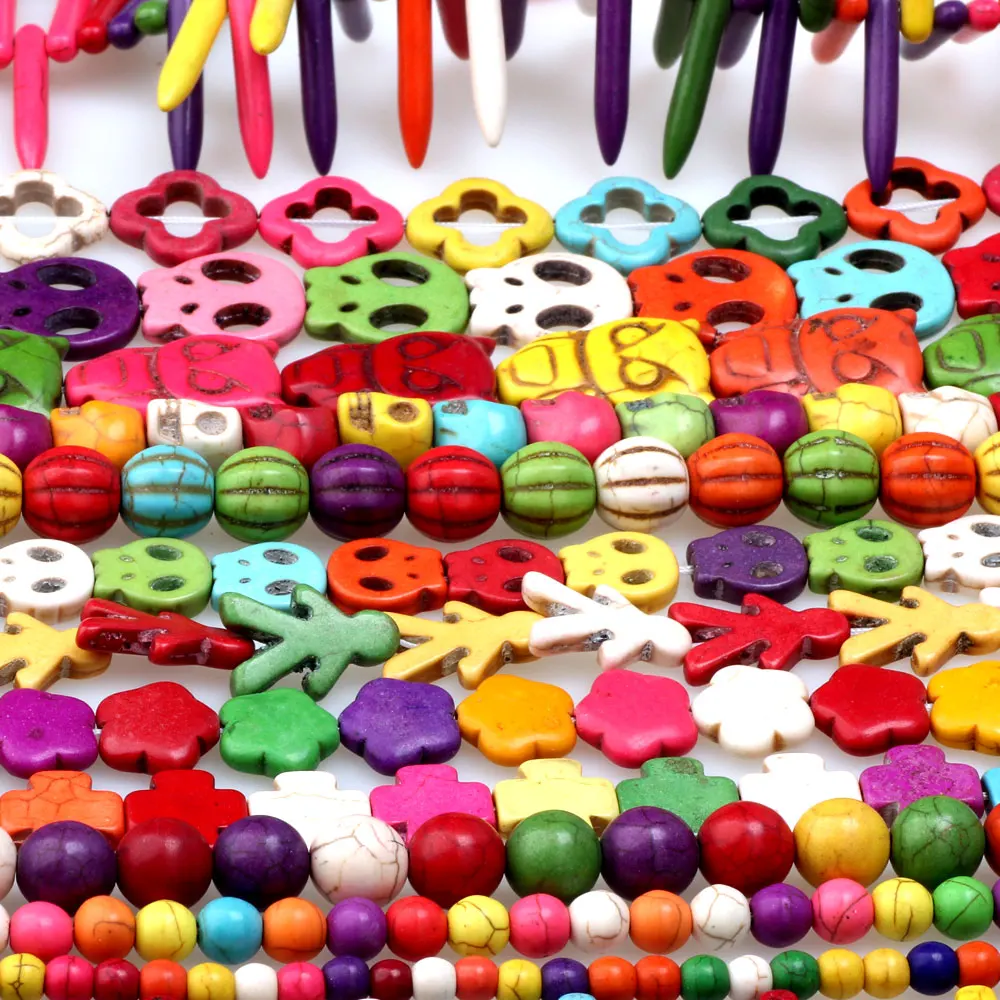 

Mixed Color Butterfly Bear Plum Owl Natural Turquoise Loose Beads For Bracelet Necklace Jewelry Making Discovery DIY