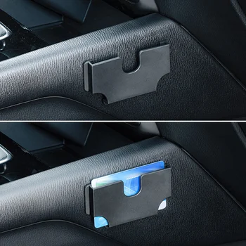 Porta carte per console per seggiolino auto Porta carte per interni auto Scatola porta carte portatile multifunzione Scatola per slot per schede per visiera parasole per auto