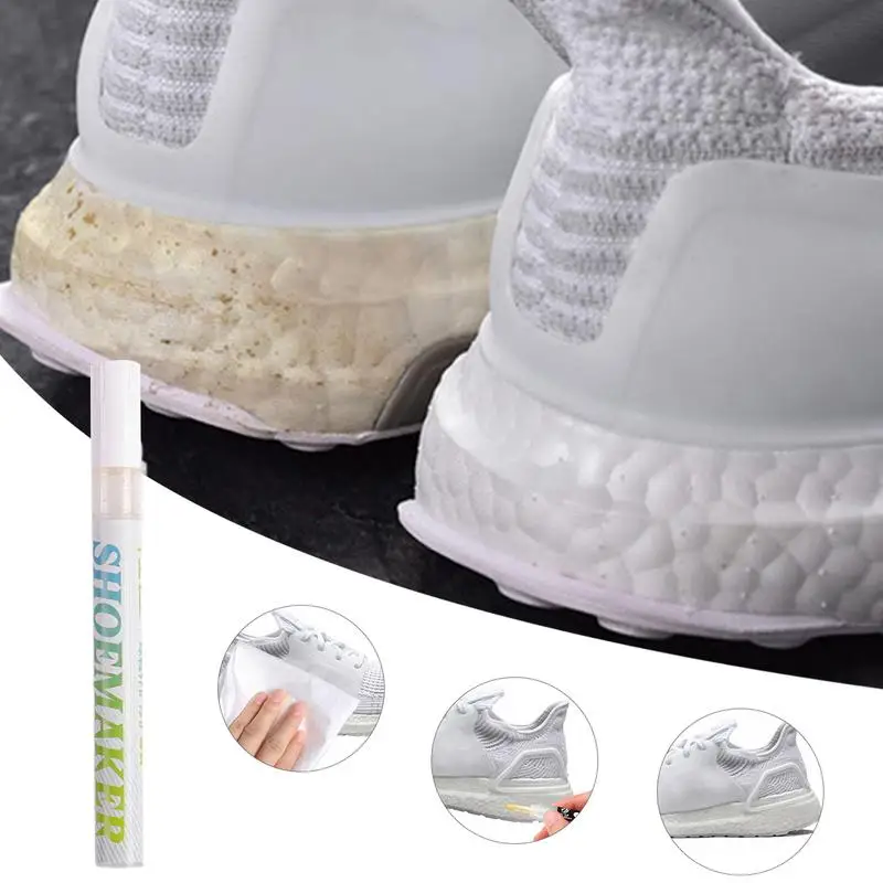 Leather Shoe Paint Markers 20g Compact White Shoe Cleaner Black Markers Multifunctional Leather White Polish Pen