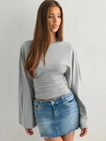 Long Sleeve Women Pullover O Neck Skinny Y2K Summer Clothes Casual T Shirt Top Streetwear 2025 Fashion Gray Tees Crop Top 3
