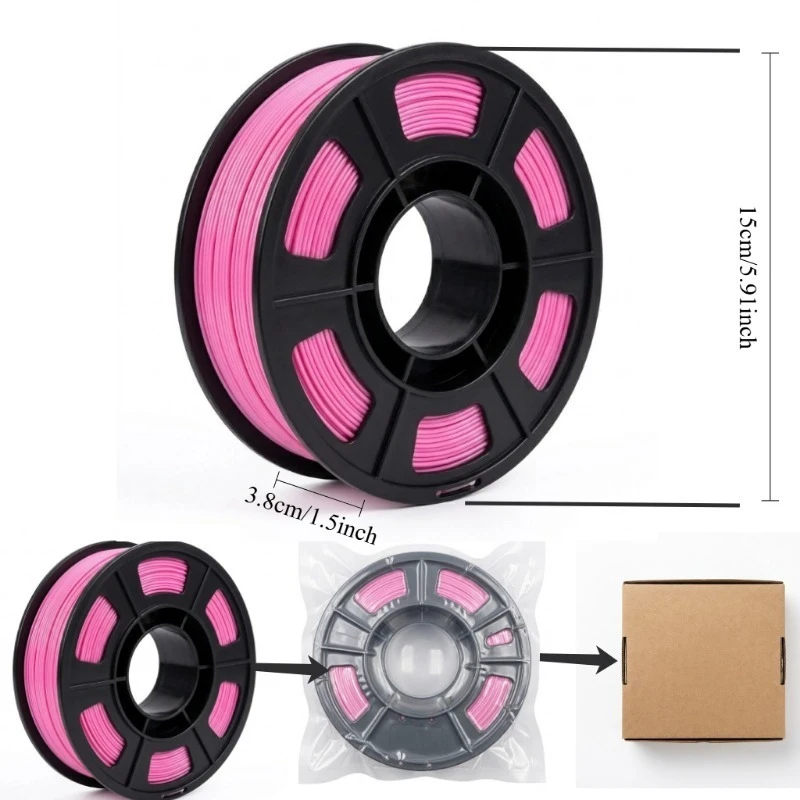 빛나는 PLA 3D 프린터 필라멘트 1.75mm 250g, 높은 치수 정확도, 대부분의 FDM 3D 프린터에 적합