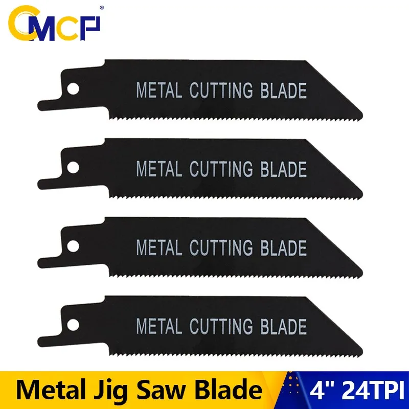 

CMCP Jig Saw Blade 4 inch 24TPI Carbide Reciprocating Saw Blade Fast Cutting Tool For Metal, Plastics, Aluminum