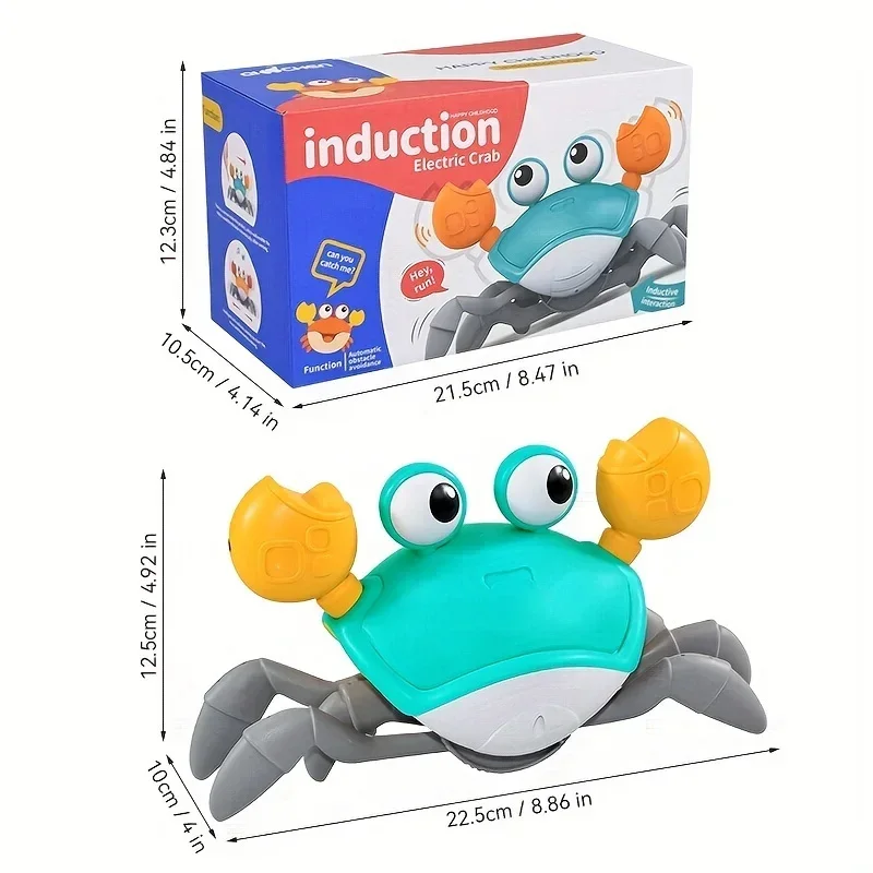 Induction Escape Crab Electric Pets Musical Toys Toddler Crawling Toys Interactive for Children Christmas Gifts electronic pet toy crab toy dancing crab toy musical dancing crab toy electric singing toy baby crawling toy