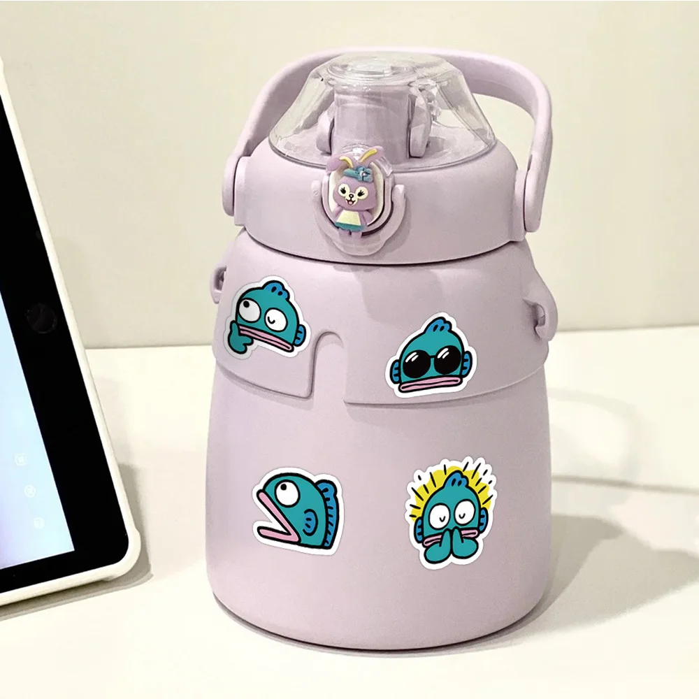 10/30/60pcs Ugly Fish Hanton Cartoon Stickers Waterproof Sanrio Decal Diary Scrapbooking Fridge Guitar Phone Sticker for Kids