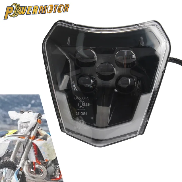 For KTM 2014-2023 Headlight Motorcycle Led Headlamp EXC XC SX EXCF XCW SXF 125-530 Motocross Dirt Bike Head Light Modified Parts