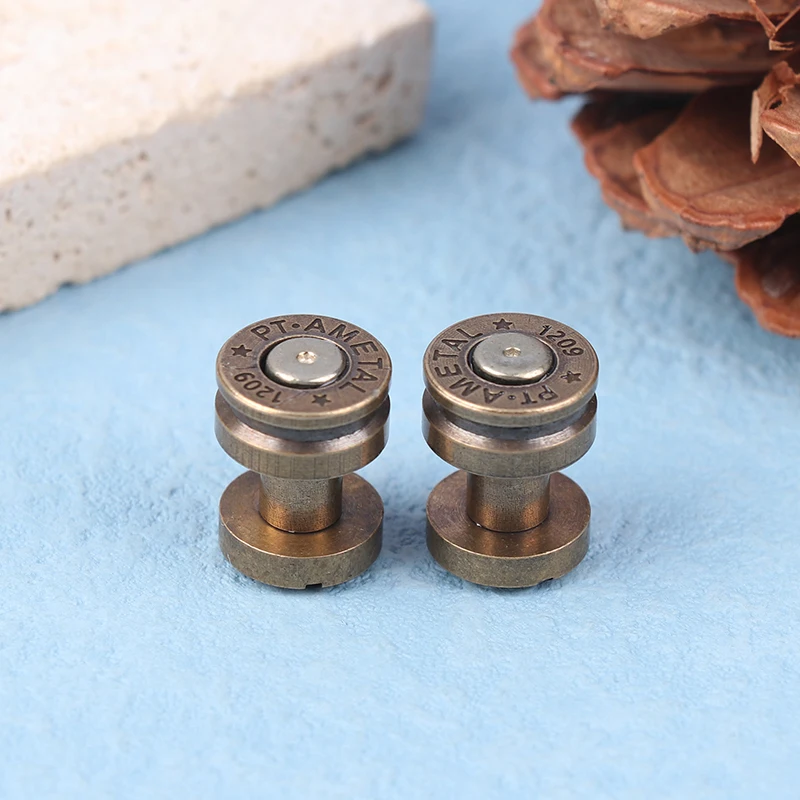 황동 DIY 가방 버클 핸드백 라운드 헤드 잠금 버클, 가죽 공예 재봉 하드웨어 가방 걸쇠 잠금 액세서리, 1 개