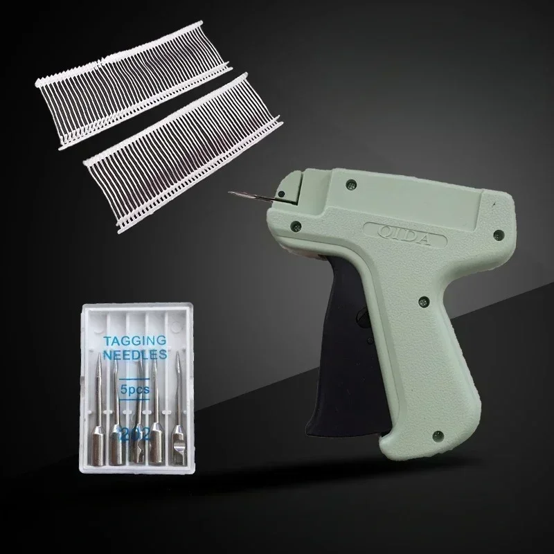 Clothes Garment Sewing Price Label Tagging Gun+5 Needles+1000 Barbs (A)