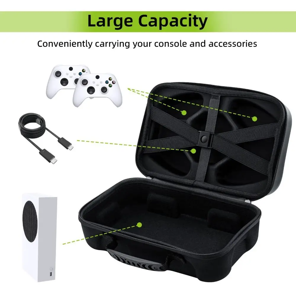 2024 EVA 게임 콘솔 박스, 휴대용 하드 케이스, 스크래치 방지, 충격 방지 게임 패드 커버, XBOX 시리즈 S/X 여행용