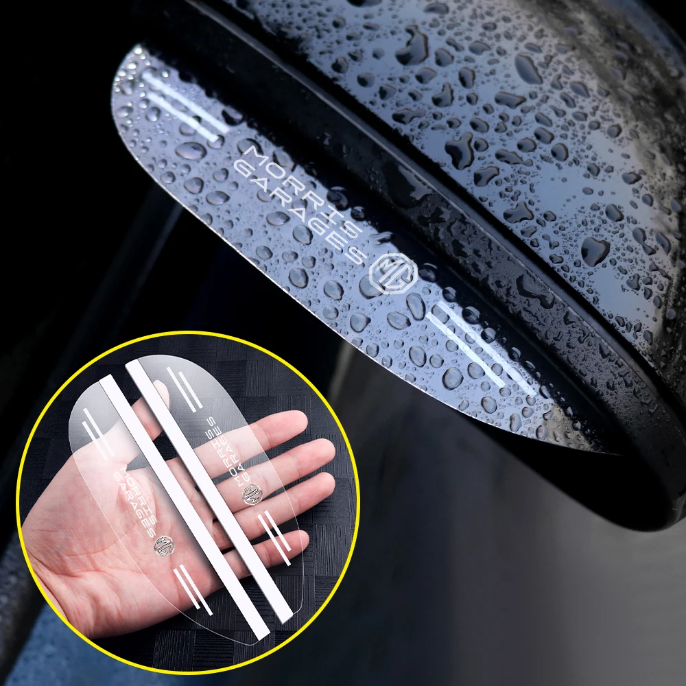 모리스 가라지 MG ZS 사이버스터 MG4 EV ES5 HS 원용 자동차 투명 백미러 눈/비 가리개 커버 2개