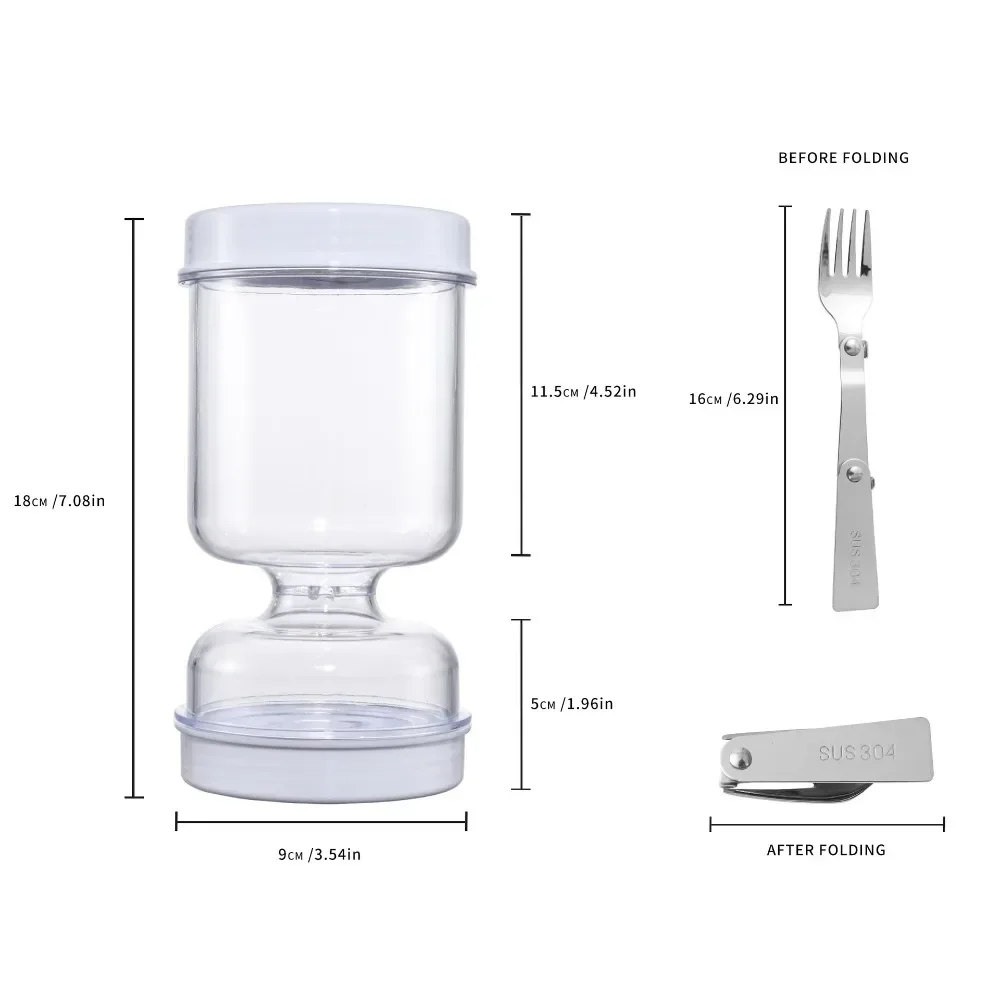 Sealed Pickles Jar Wet and Dry Separation Container with Fork Cucumber Olives Bottle with Strainer Flip Kitchen Food Storage Box 6