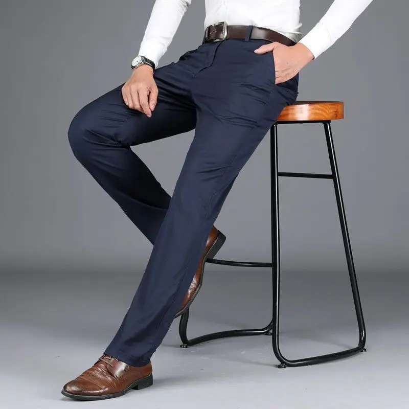 British Style Men High Quality Casual Dress Pant Men Design Slim Trousers Formal Office Social Wedding Party Dress Suit Pant S10 business pants suit pants men pants