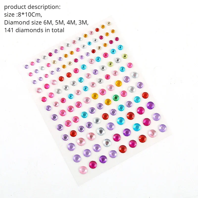 1pc Glitter Diamond Makeup Eyeliner Eyeshadow Face Rhinestone Sticker Jewelry Eyes Stage Party Makeup Crystal Tattoo Sticker 6