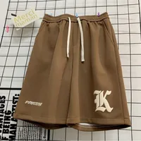 8XL Oversized Loose Shorts Men American Retro Gothic Alphabet Print Japanese Samurai Style Casual Sports Beach Pants Shorts 2