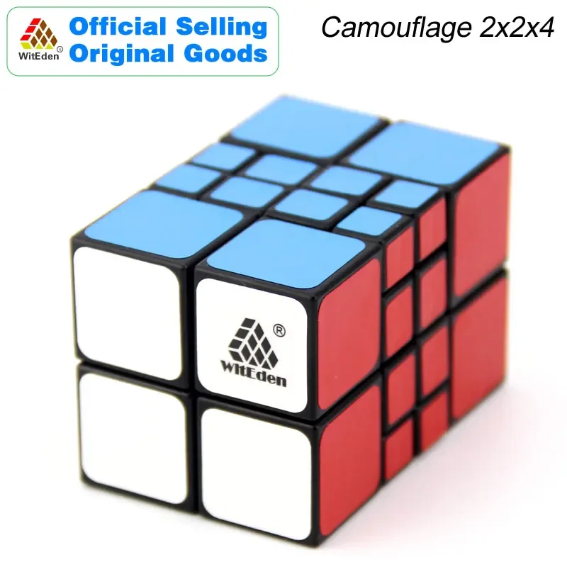 WitEden Camouflage 2x2x4 Magic Cube 224 Cubo Magico Professional Neo Speed Puzzle Antistress Educational Toy For Children witeden 3x3x7 magic cube 337 cubo magico professional speed neo cube puzzle kostka antistress toys for children