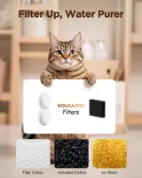 Automatic Water Fountain: 2.4L Pet Water Fountain, Cat Water Fountain for Cats Indoor, Silent Water Bowls for Small Animal 5