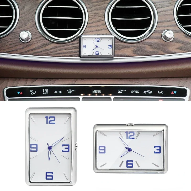 Car Luminous Clock Air Conditioning Outlet Square Inside Electronic Quartz Watch car clock air outlet dashboard clock