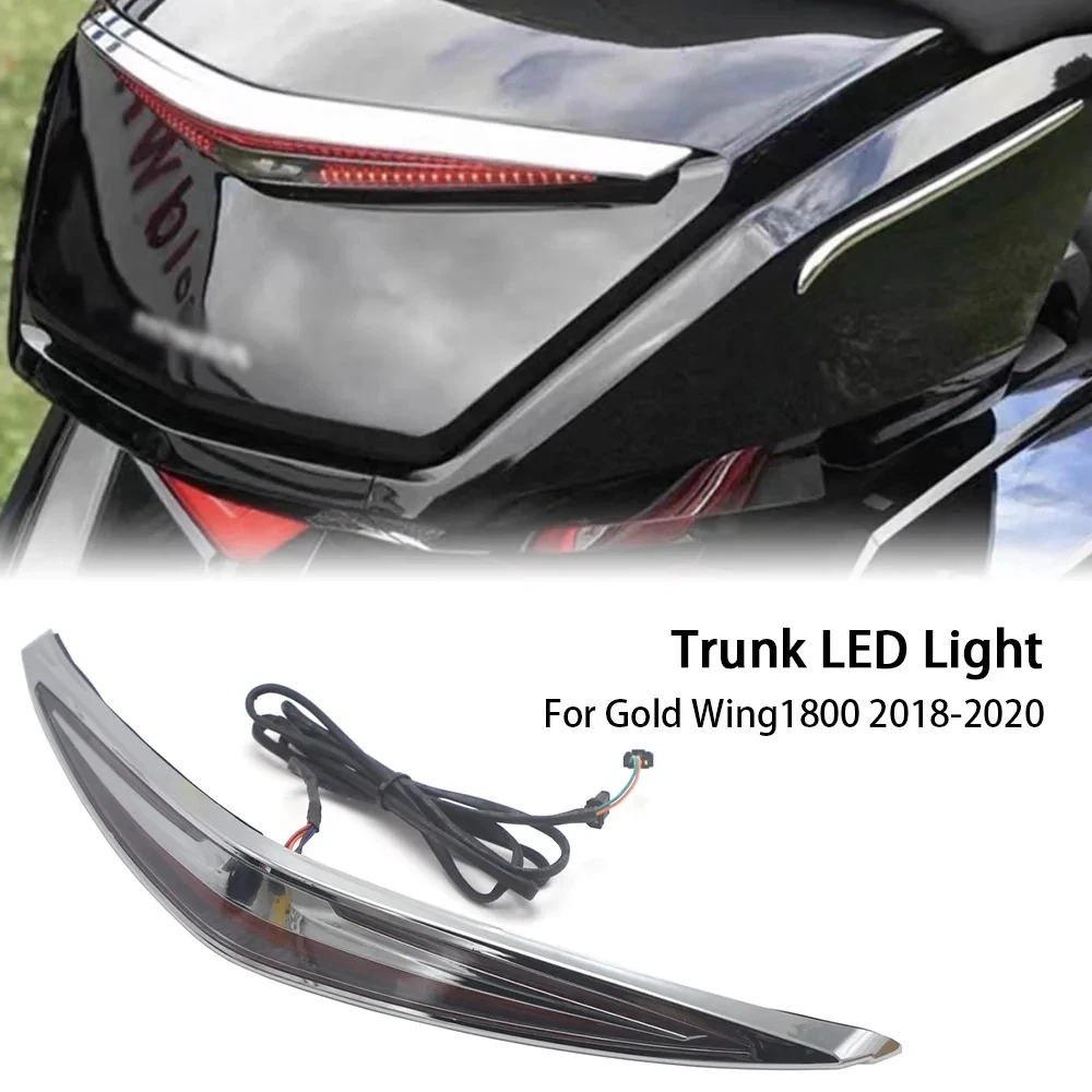 

Gold Wing NEW Motorcycle ABS Trunk Spoiler LED Red Rear Brake Light Turn Signal For Honda Goldwing 1800 GL1800 2018 2019 2020