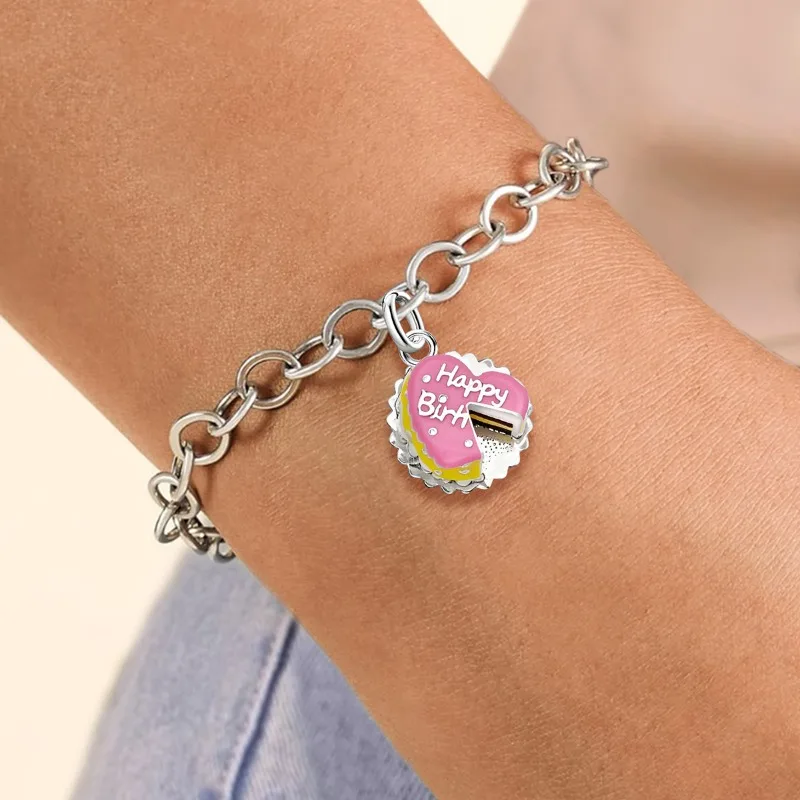 Verstellbare 925 Sterling Silber Vintage Anhänger Mode Herzförmige Charms Perlen Passend für Original Armband Halskette DIY Schmuck – Detail 17