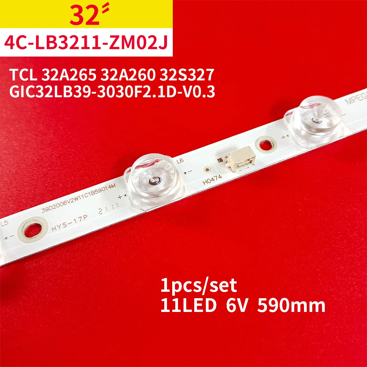 5Pcs LED Backlight Strip 11 Lamps for TCL 32