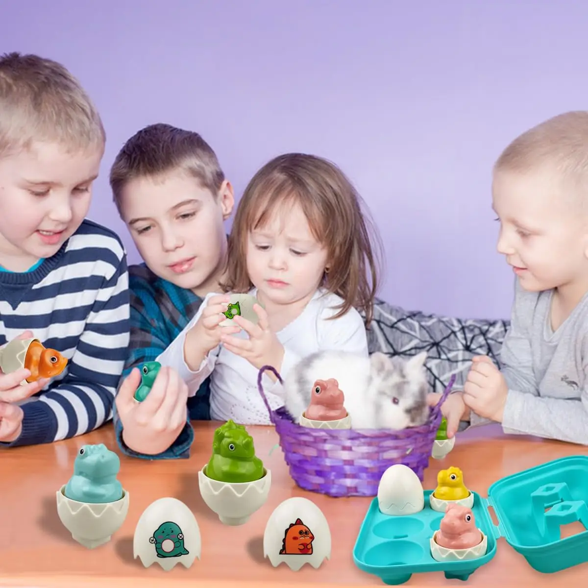 Toddler Sensory Matching Eggs Toys Montessori Sorting Educational Toy for Kids 1-3Y Puzzle Games Easter Eggs Basket Stuffers 5