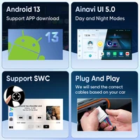 Autoradio Ainavi pour Mercedes Benz Sprinter Volkswagen Crafter 2006 - 2016, Carplay sans fil, Android Auto 4G Qualcomm, lecteur multimédia Android 13, 2 DIN 6