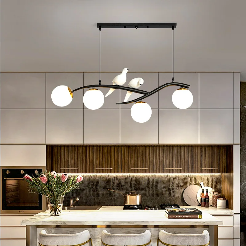 

Nordic modern dining chandelier creative LED bird chandelier bar, shopping mall, milk tea shop, coffee bar decoration chandelier