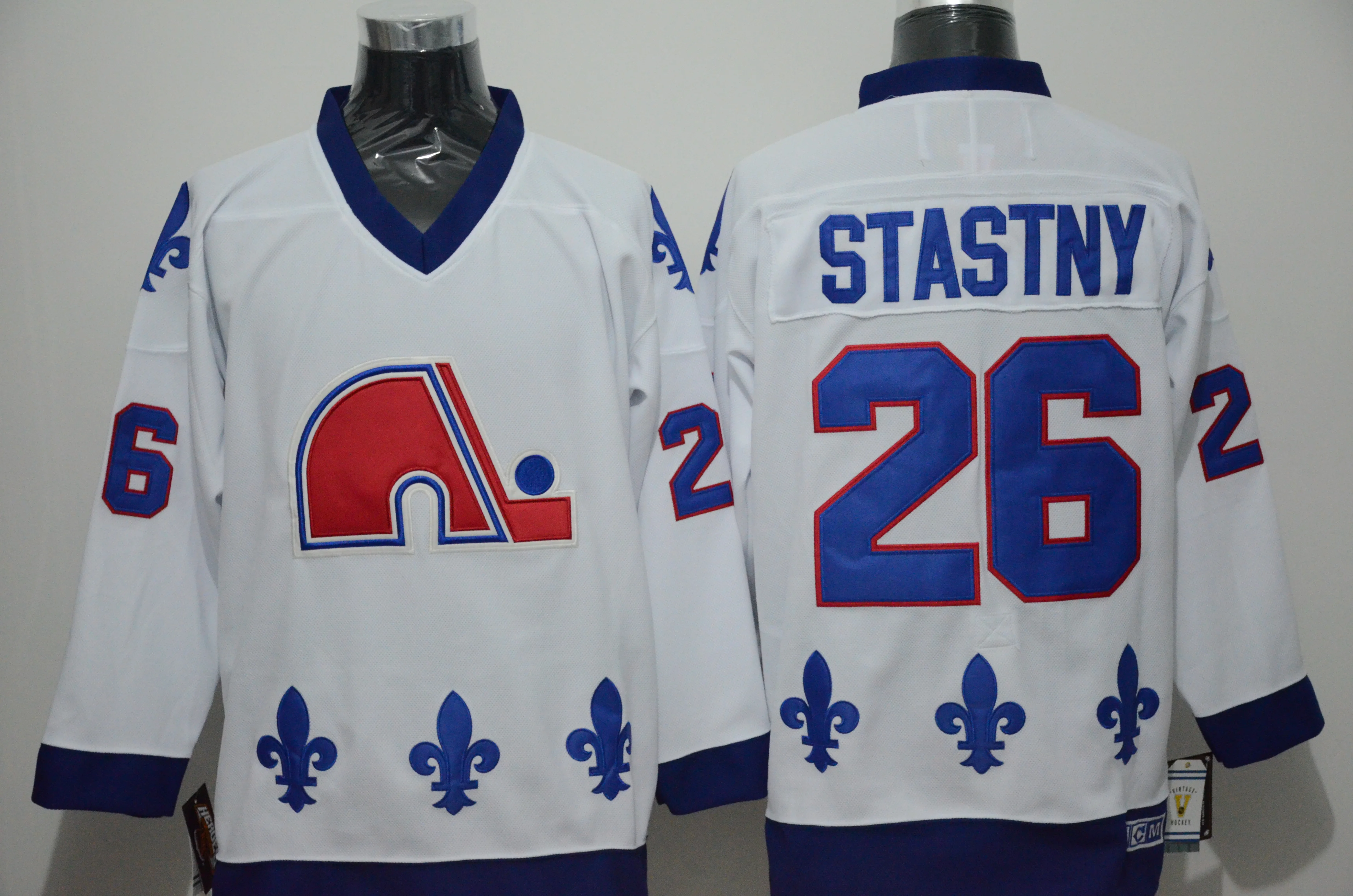 NHL Nordiques 26 Peter Stastny Light Blue Men Jersey