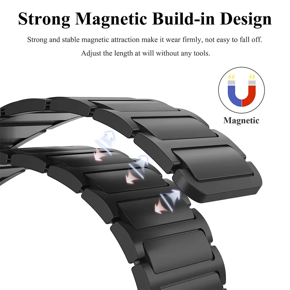 Magnetic Loop Waterproof Silicone Watch Band - Universal 20mm 22mm Bracelet Strap