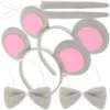 2 Sets Halloween Mouse Headdress Mouse Tail And Ears Mouse Bowtie Set Mouse Costume Accessories 5