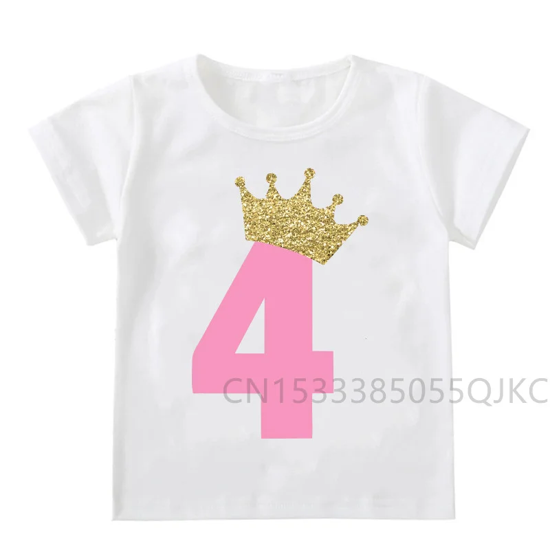 custom t shirts Baby Kids Crown Numbers T Shirts Custom Boys Girls Clothing Personalized Birthday Age Name Shirts Kids T-Shirts Baby Clothes roblox t shirt T-Shirts