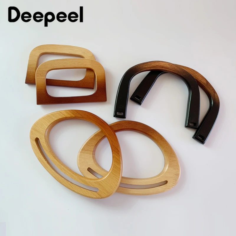 

Деревянные сумки Deepeel 12/15/18 см, ручка для кошелька, рамки, поцелуй, застежка, плетеная сумка ручной работы, ручки для сумок, «сделай сам», Швейные аксессуары, 1 пара