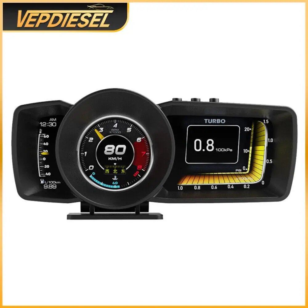 

3.5'' Three Screen OBD2+GPS Smart Car Speedometer HUD Gauge Head Up Display RPM For Dodge Chrysler Suzuki Mazda6 Toyota