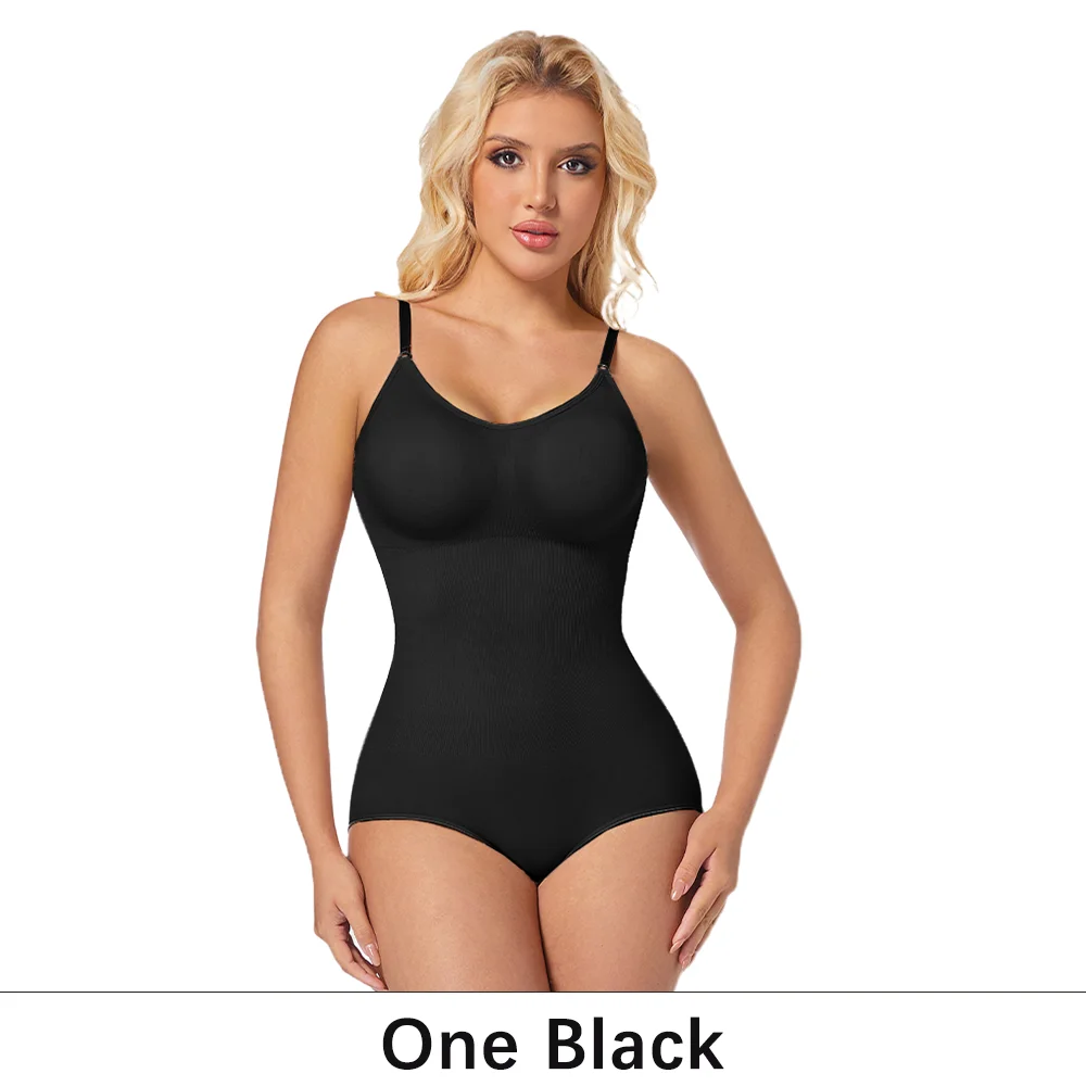 Women Sexy Shapewear Seamless Removeable Bra Pads Bodysuit Butt Lifter Full Body Shaper Open Crotch High Elastic Body Suits