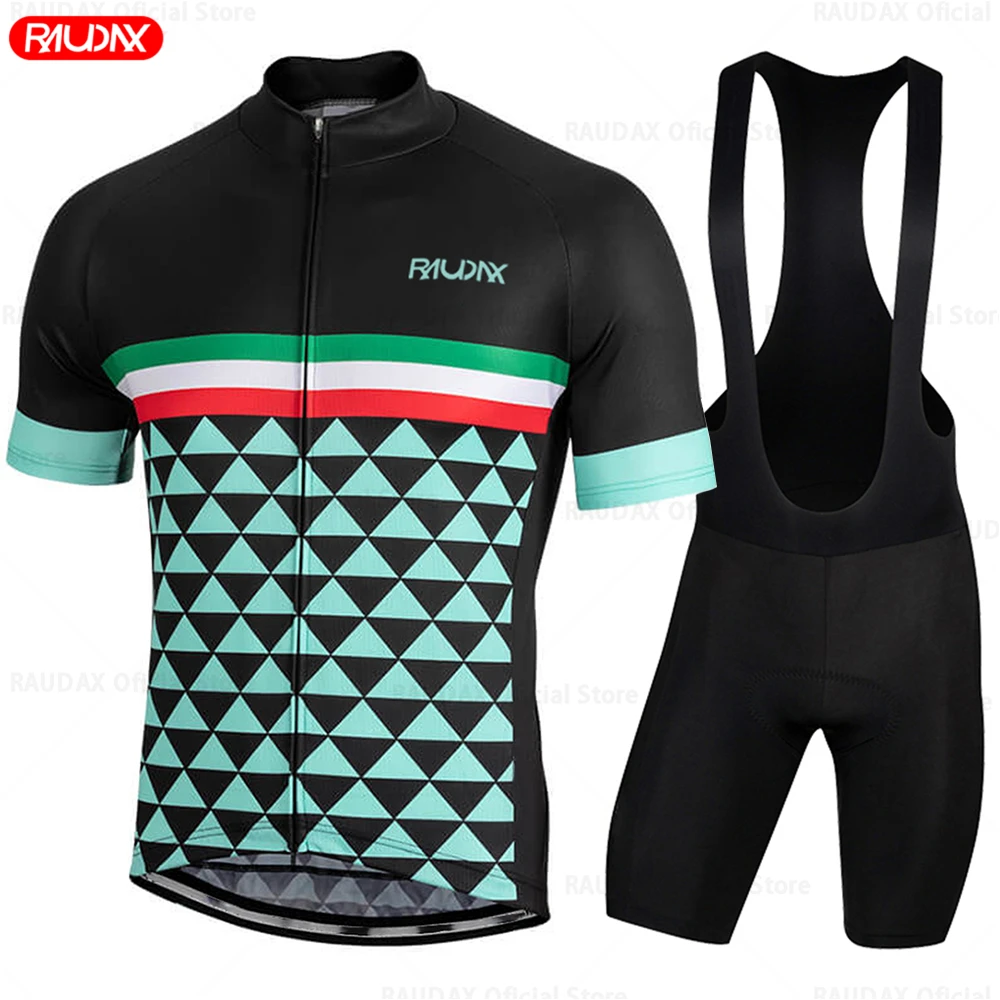 Cycling Jersey Set Men Summer Quick Dry Breathable Bicycle Uniform