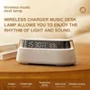 Colsur S39 Bluetooth Stereo 1800mAh Battery Support 15W Wireless Charging Digital Clock Display Night Light Bluetooth Speakers 3