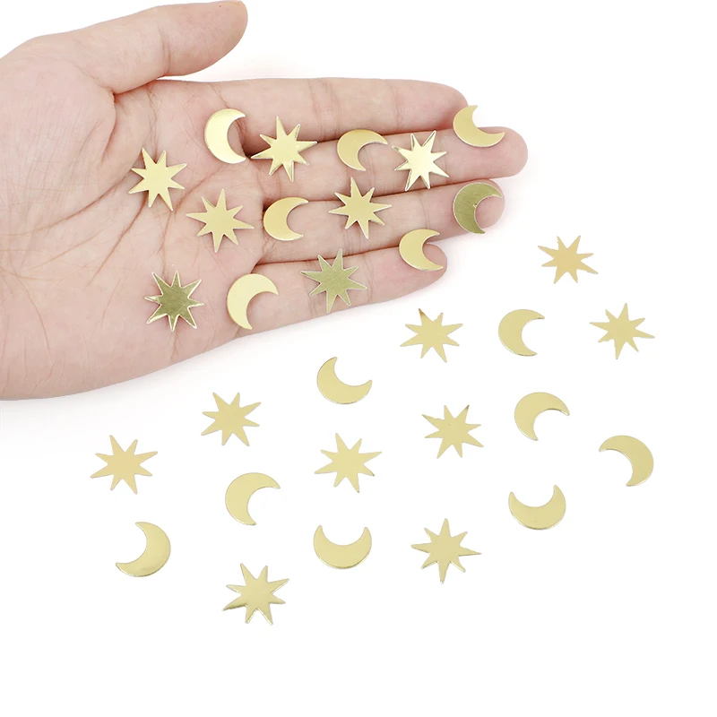 100 Stücke Ramadan Mond und Sterne Papier Konfetti Eid Mubarak Hause Tischdekoration Islamischen Muslimischen Geburtstag Party DIY Dekor Liefert – Detail 2