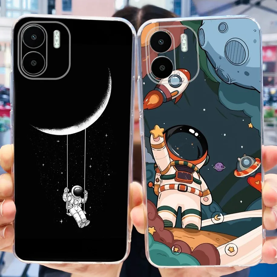 Per Xiaomi Redmi A2 A2 Plus Custodia Cute Astronaut Cover Trasparente Per Xiaomi Redmi A2 + A 2 A2Plus Custodia Per Telefono Per Redmia2 + Funda