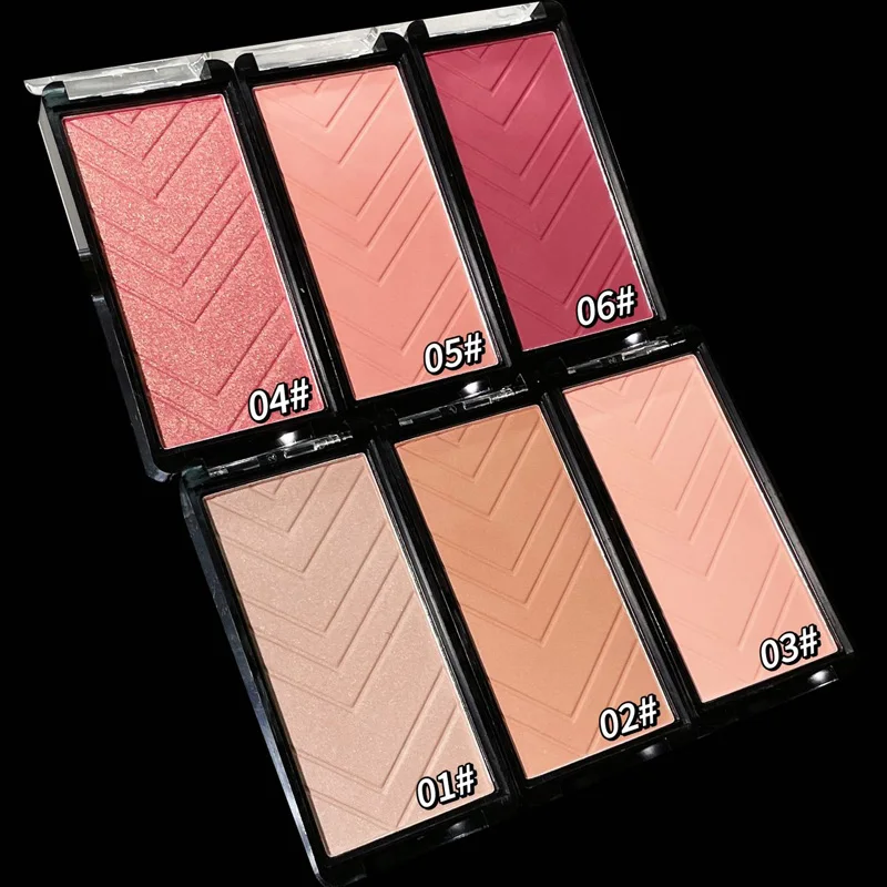 Girl Blush Peach Makeup Blusher Palette Cheek Nude Brown Contour Blush Cosmetics Korean Natural Rouge Cheek Tint 6 Colors