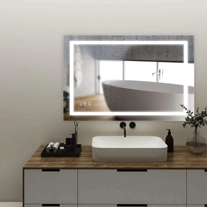 

24x32 Inch Anti-Fog Bathroom Mirrors Lights Backlit Vanity Toilet Shower Mirrors Wall Adhesive Espelhos De Banho Home Furniture