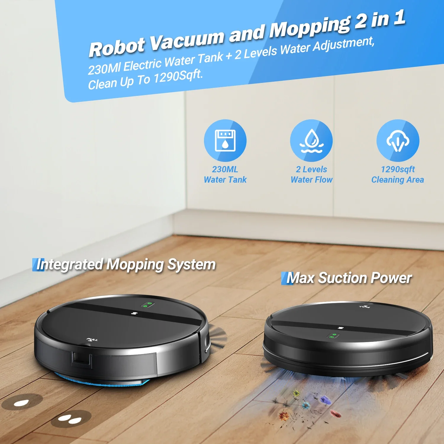 3 in 1 wet and dry household wireless cleaning robot black sweeping mopping robot vacuum cleaner