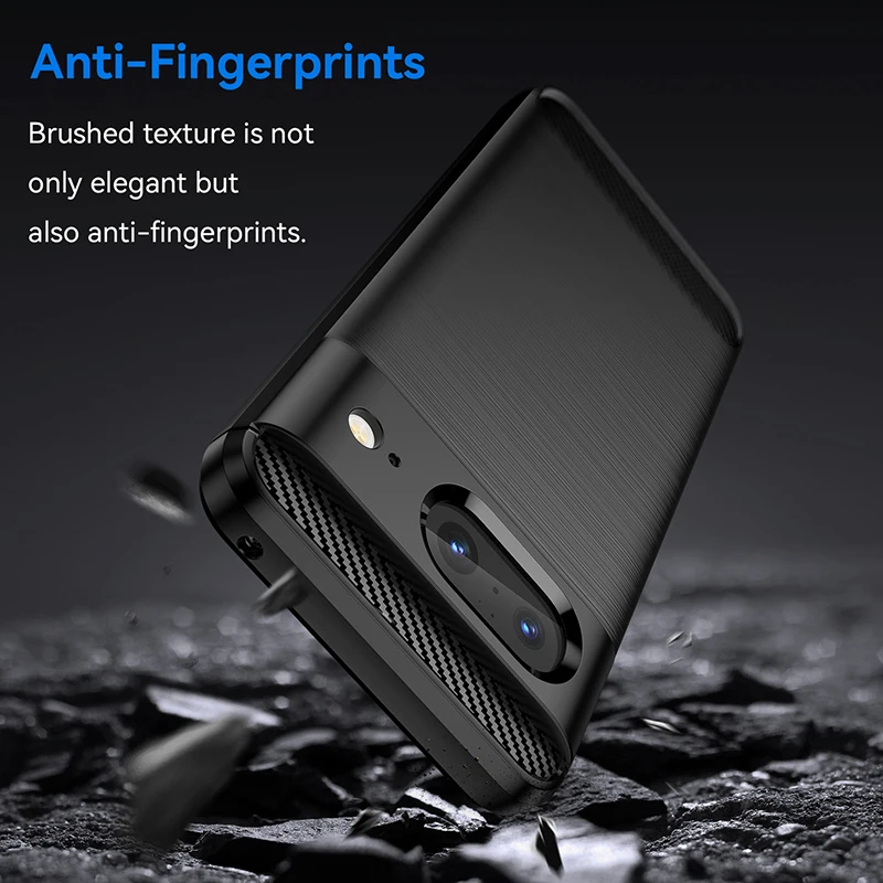 Carbon Fiber Silicone Soft Shockproof Case - Thick Armor Protection