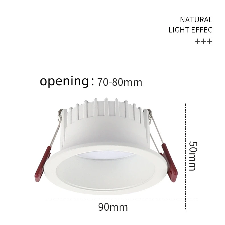 Round Anti Glare LED SMD2835 Recessed Downlight 3