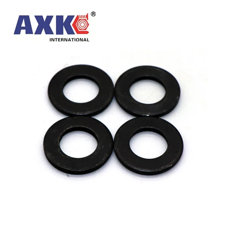 M2 M2.5 M3 M4 M5 M6 M8 M10 M12 M14 M16 M20 M22 M24 GB97 DIN125 Black Grade 8.8 Carbon Steel Flat Washer Plain Gasket Pad 5/50pcs carbon steel washers